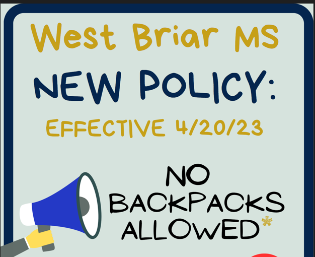  No Backpacks